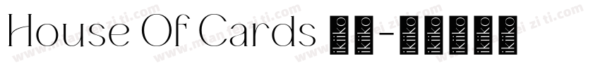 House Of Cards 字体字体转换